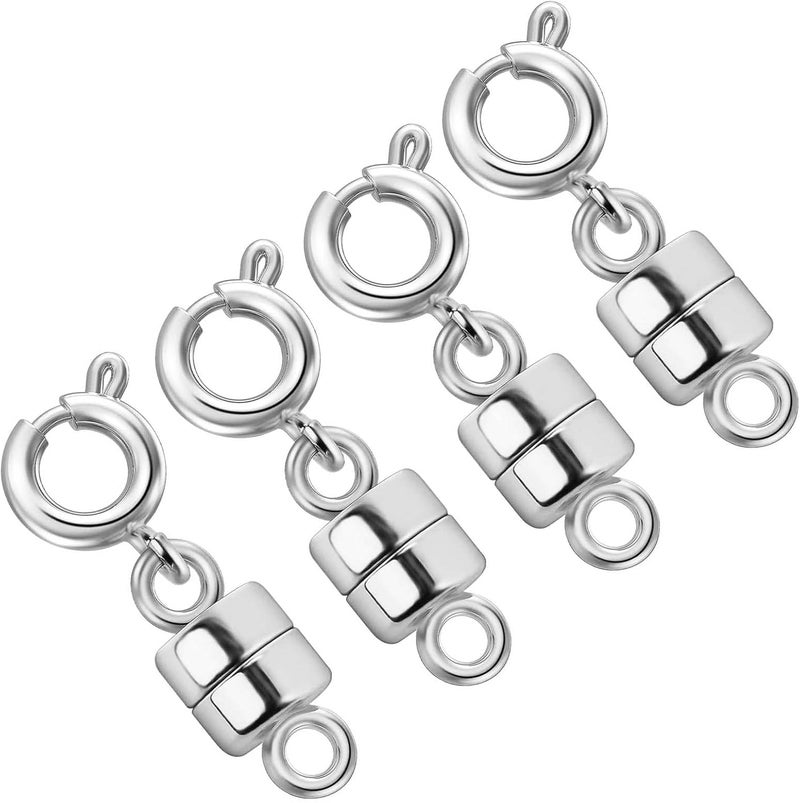 Qulltk Magnetic Necklace Clasps and Closures 18K Gold and Silver Plated Bracelet Converter Clasp,Suitable for Necklaces Chain Extender - Image 1